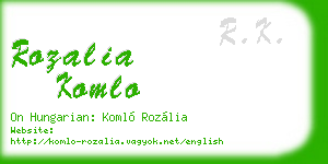rozalia komlo business card