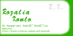 rozalia komlo business card